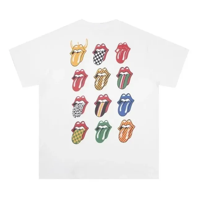 The Rolling Stones × Daydreamer Graphic T-Shirt Tongue Print Grid