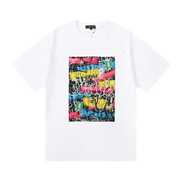 Purple Brand Graphic Tee Graffiti Print