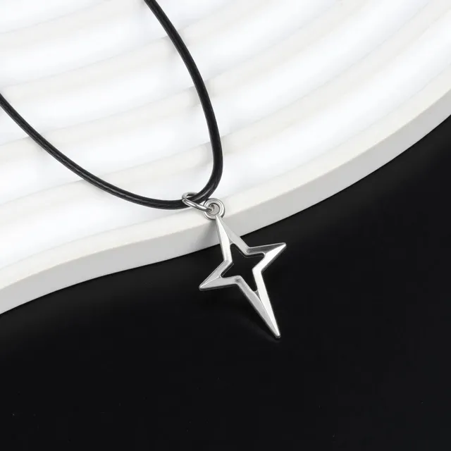 Star Pendant Necklace Metallic Star Charm