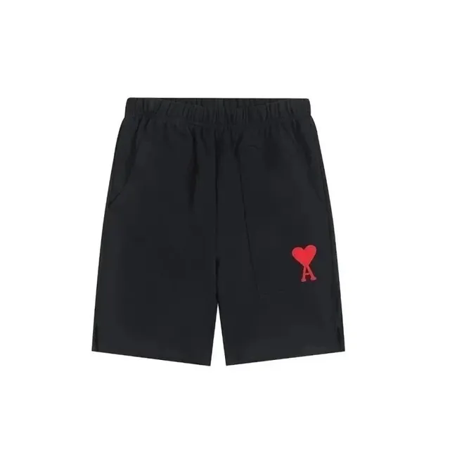 AMI Paris Logo Shorts Heart Logo