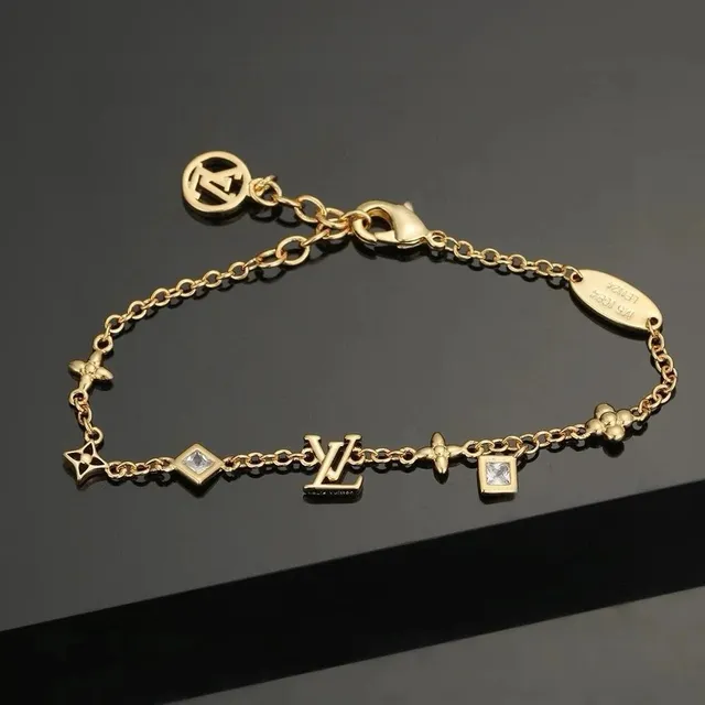 Louis Vuitton Chain Bracelet LV Monogram with Diamonds