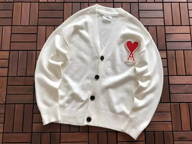 AMI Paris Cardigan Heart Logo