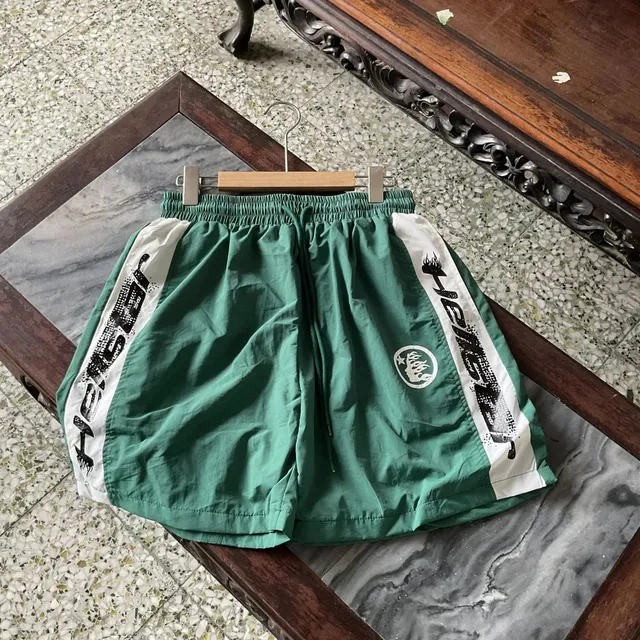 Hellstar Track Shorts Flame Logo Side Stripe