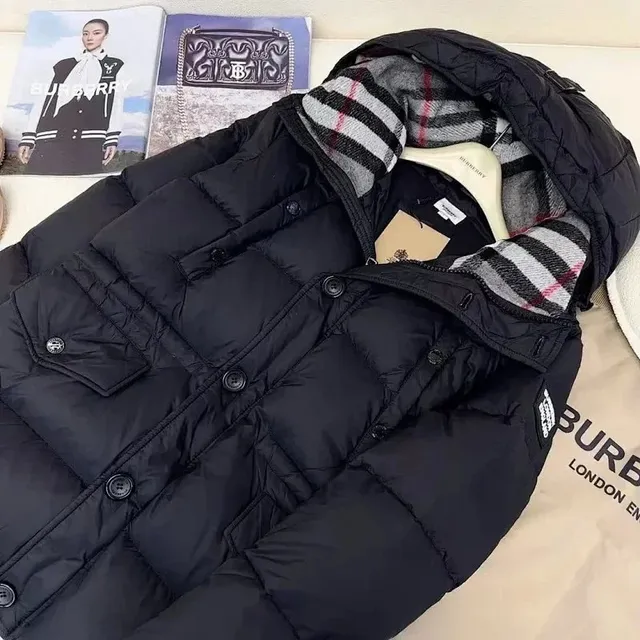 Burberry Quilted Puffer Coat Checkered Lining