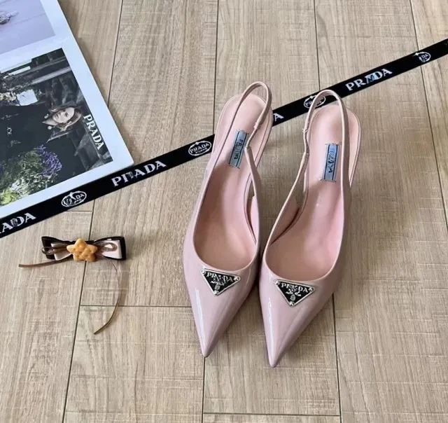 Prada Slingback Pump Patent Leather