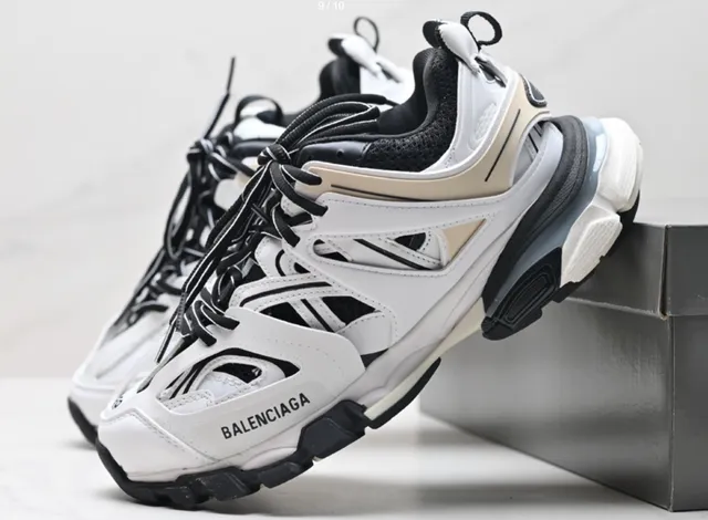Balenciaga Triple S White Black Beige