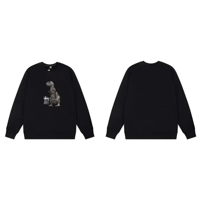 Stüssy × Disney Crewneck Sweatshirt T-Rex Graphic