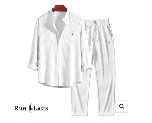 Polo Ralph Lauren Ribbed Shirt and Jogger Set Classic Fit