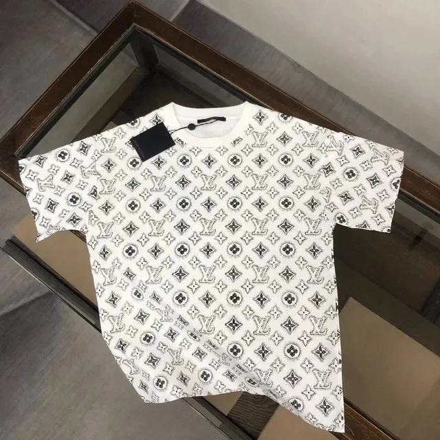 Louis Vuitton Monogram Print T-Shirt All-Over LV Pattern