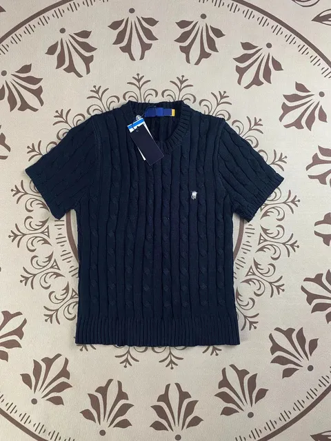 Polo Ralph Lauren Cable Knit Short-Sleeve Sweater Classic Cable