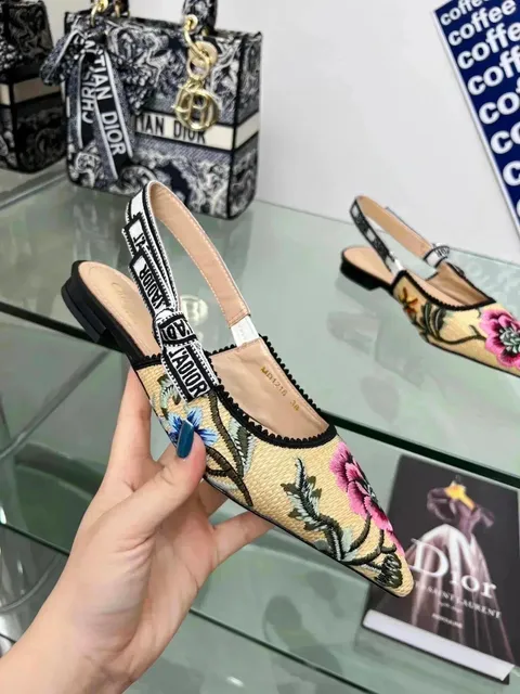 Dior heels Floral Embroidered