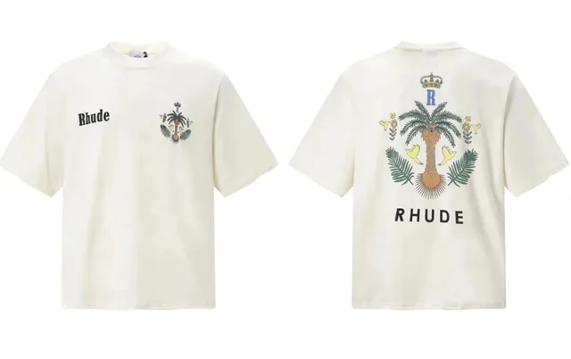 Rhude Palm Tree Tee Embroidered Palm Crown