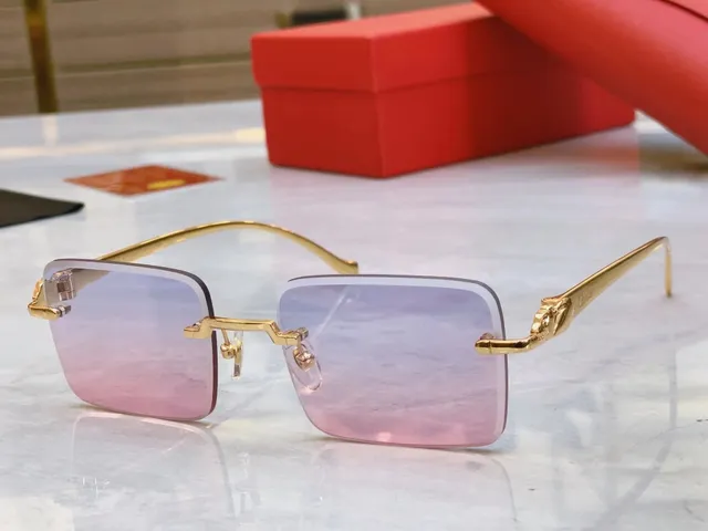 Cartier Sunglasses Gradient Pink Lens