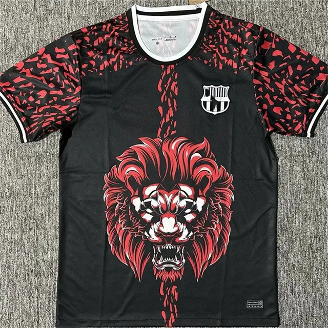 FC Barcelona Lion Graphic Jersey Black Red Lion Print