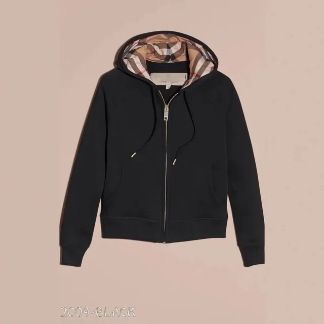 Burberry Zip-Up Hoodie Check Lining