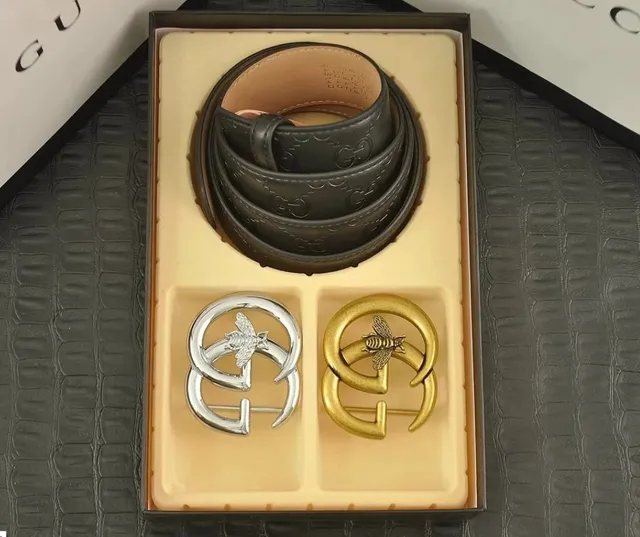 Gucci Double G Belt Bee Buckle