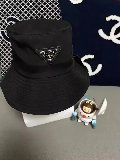 Prada Bucket Hat Logo Patch