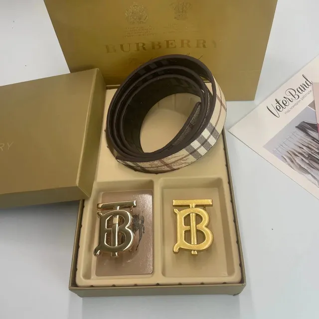 Burberry Reversible Belt Check and Leather