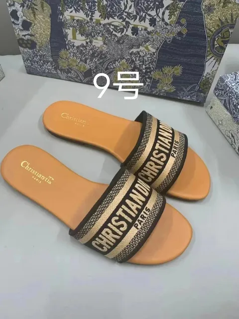 Dior sandals slippers Logo Strap
