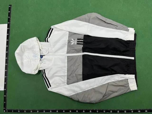 Adidas Windbreaker Jacket Color-Block White/Black/Grey