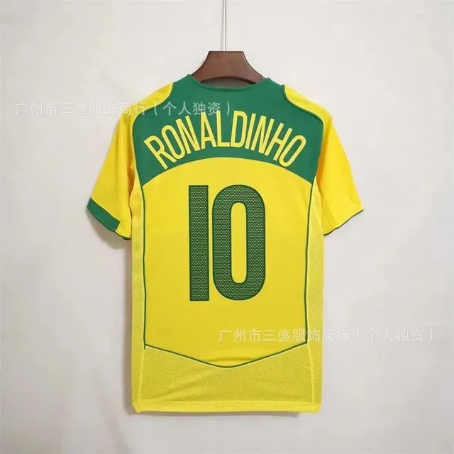 Brazil National Team Home Jersey Ronaldinho #10