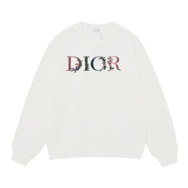 Floral Logo Sweatshirt Floral Embroidered DIOR