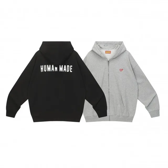 Human Made Zip-Up Hoodie Logo Back / Heart Chest