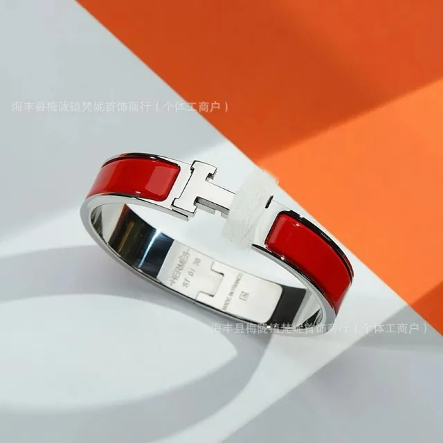 Hermès Juste Un Clou Bracelet Enamel Red