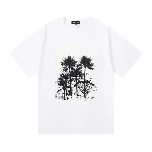 Purple Brand Graphic T-Shirt Palm Tree Print