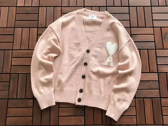 AMI Paris Cardigan Heart Logo