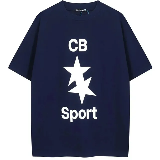Cole Buxton CB Sport Tee Navy with White Graphic