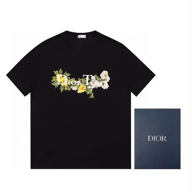 Dior T-Shirt Floral Embroidered