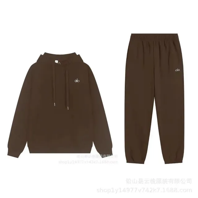 Alo Yoga Hoodie and Joggers Set Minimal Logo