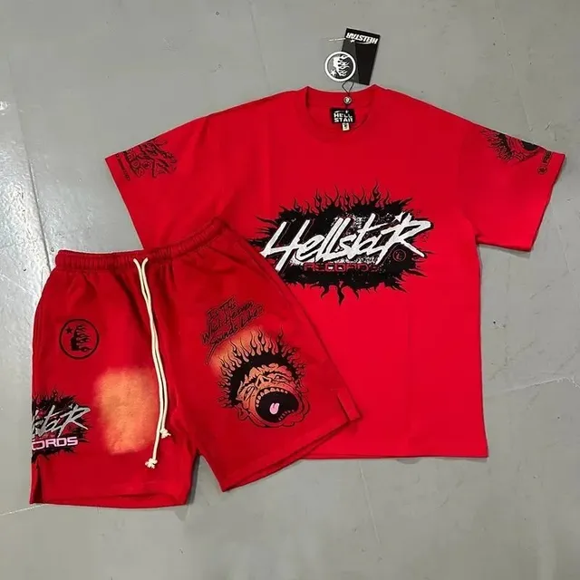 Shorts and Tee Set Hellstar Records Graphic
