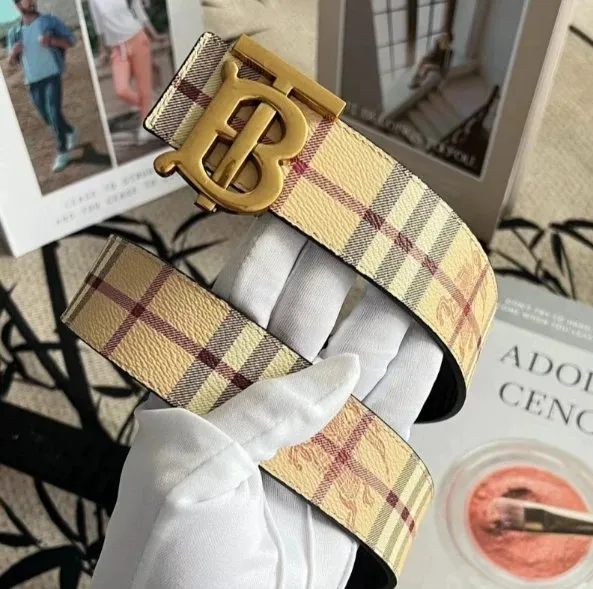 Burberry TB Logo Belt Classic Check