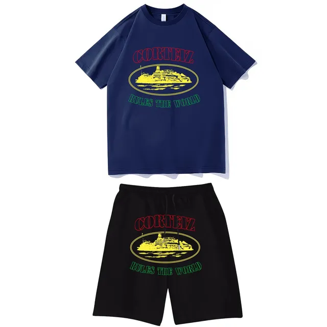Corteiz Rules The World Set Navy/Black Graphic