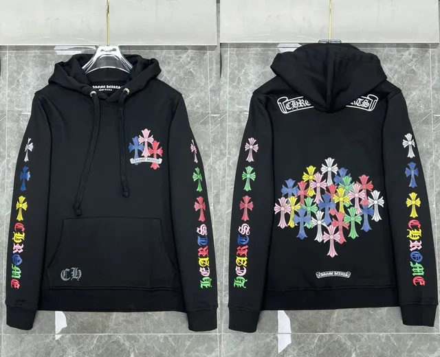 Chrome Hearts Hoodie Multicolor Cross Print