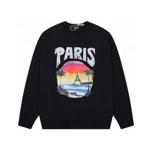 Balenciaga Crewneck Sweatshirt Paris Sunset Print