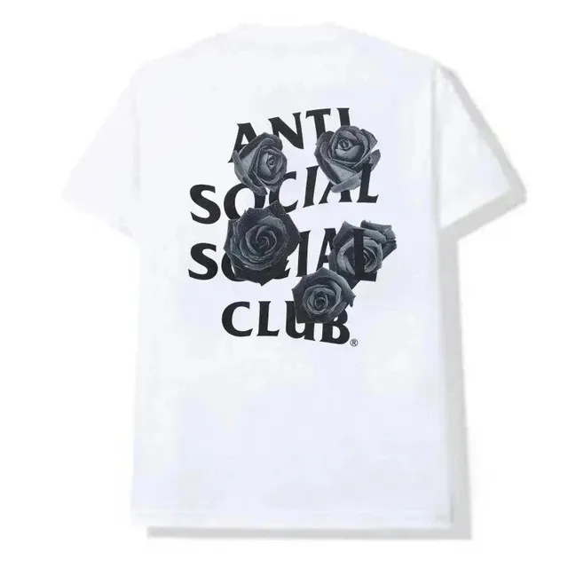 Anti Social Social Club Rose Logo Tee Black Roses