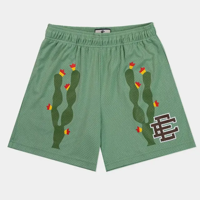Eric Emanuel Mesh Shorts Cactus Print
