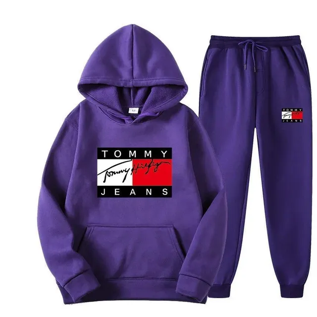 Tommy Hilfiger Hoodie and Joggers Set Logo Print