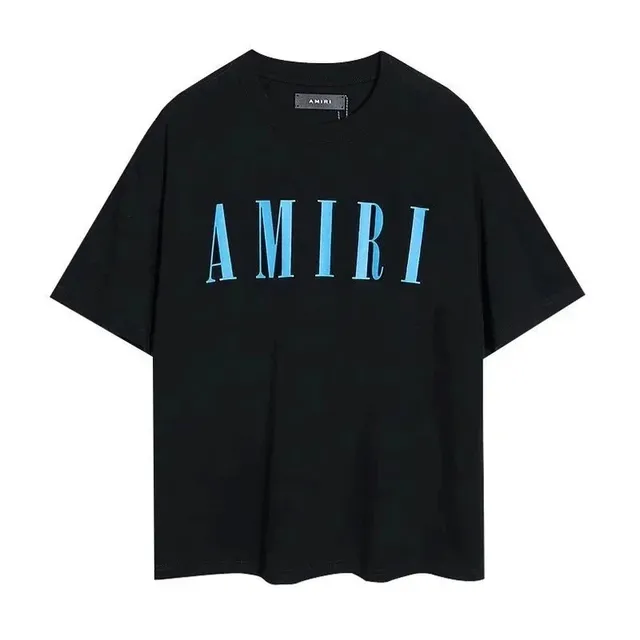 Amiri Logo Tee Blue Logo