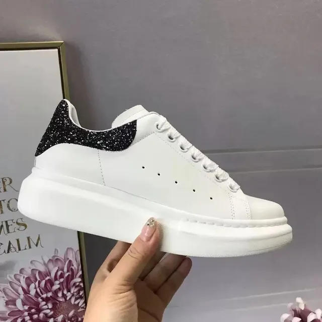 Alexander McQueen Oversized Sneaker Glitter Heel