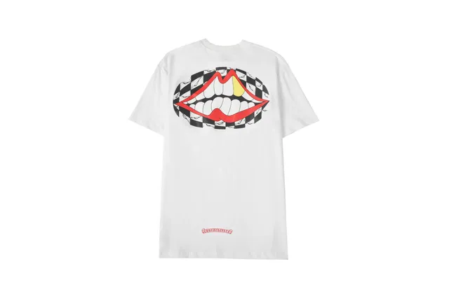 Chrome Hearts Graphic Tee Checkerboard Lips