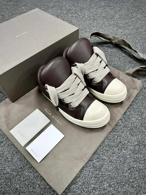 Rick Owens Sneaker Two-Tone Leather