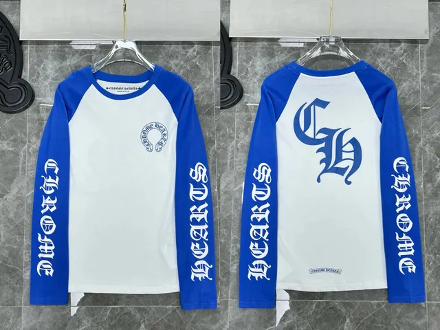 Raglan Long Sleeve Tee Chrome Hearts Logo Print