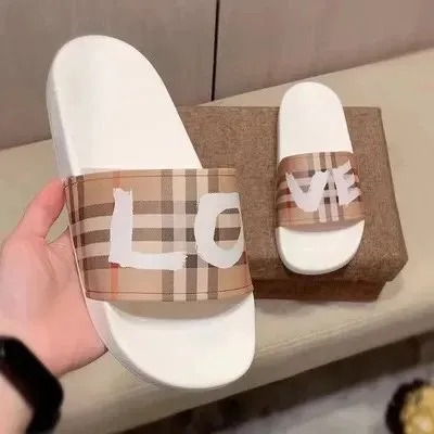Burberry Slide Sandal Check Print with Logo