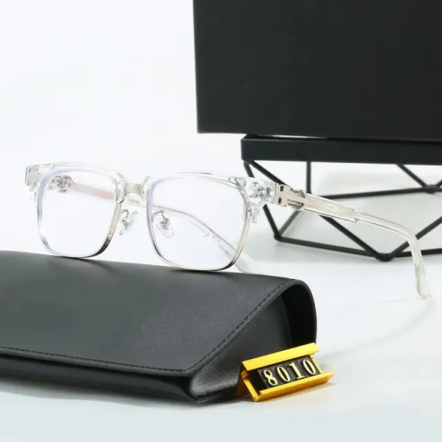 Chrome Hearts Acetate Square Frame Crystal Clear with Silver Hardware