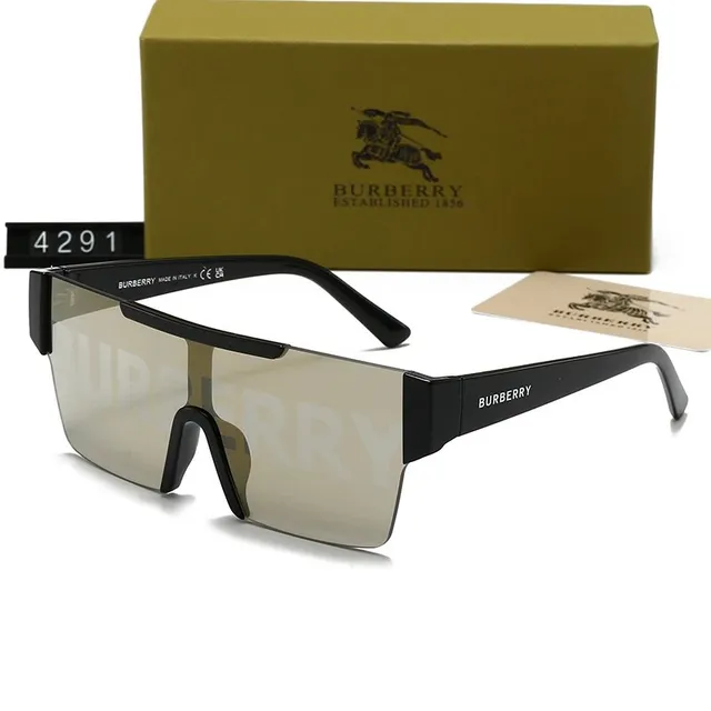 Burberry Shield Sunglasses Black Frame Gradient Lens
