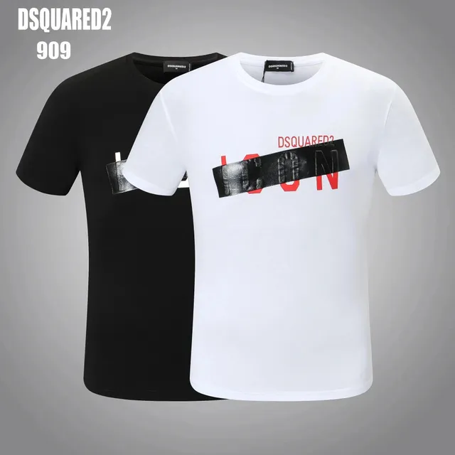 Dsquared2 Icon Graphic Tee Taped Logo Print